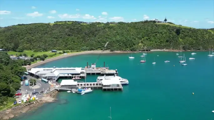 Arriving at Matiatia Wharf