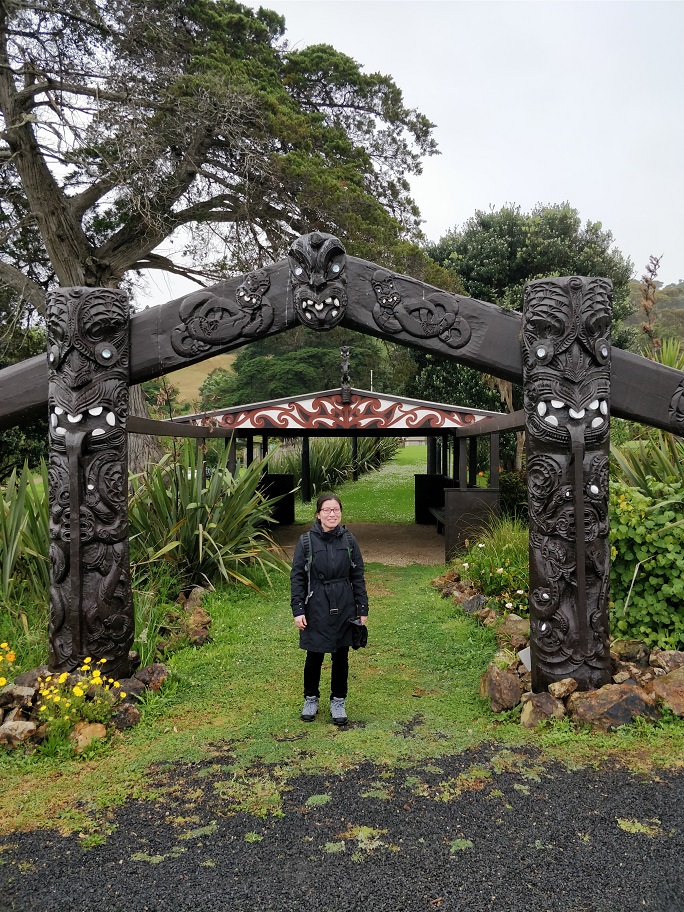 enjoying a guided walk on Waiheke Island