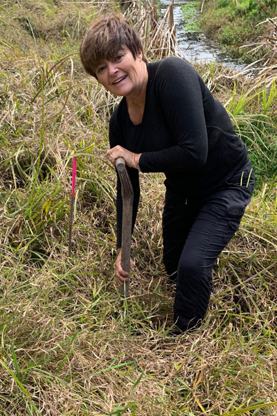 Tree planting at Awaawaroa