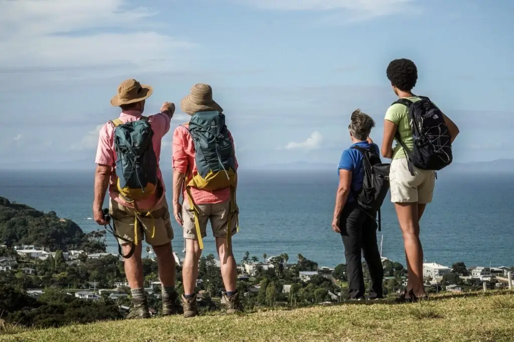 Enjoying the views Waiheke, Terra & Tide Private Waiheke Heli Hike