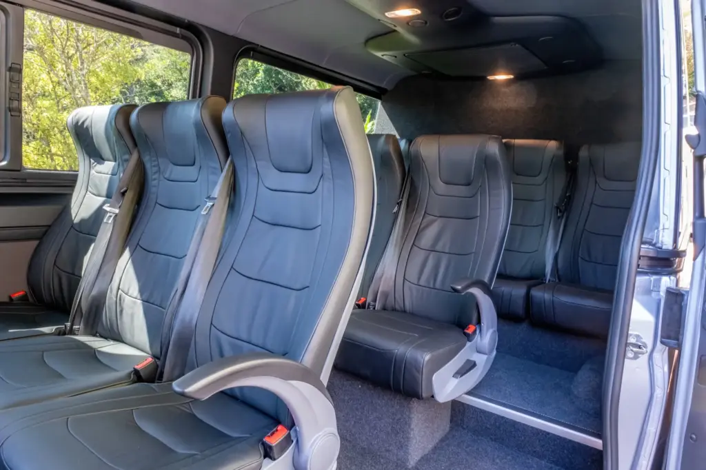 Mercedes Sprinter Interior, Terra & Tide Waiheke Island Transport & Transfer