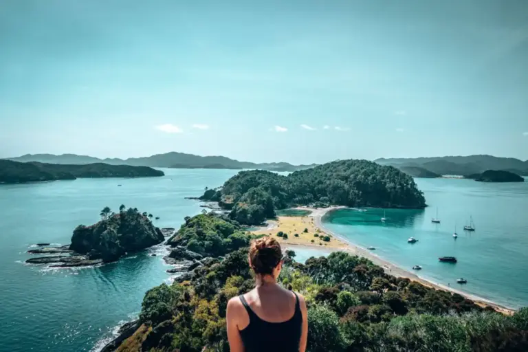 Islands and clear water in the Bay of Islands, Northland
