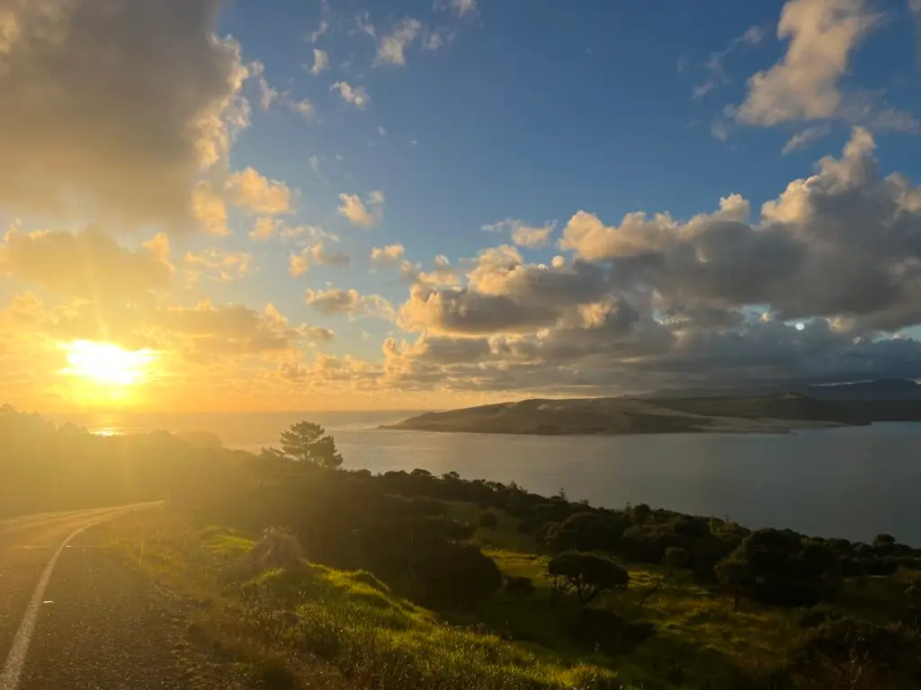 Sunset over the Hokianga, Terra & Tide Private Hokianga Explorer Day Tour