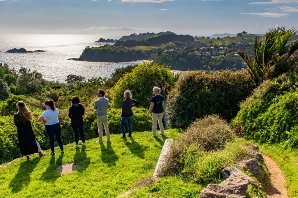 Guests on one of Terra & Tide's personalised Waiheke Island private tours