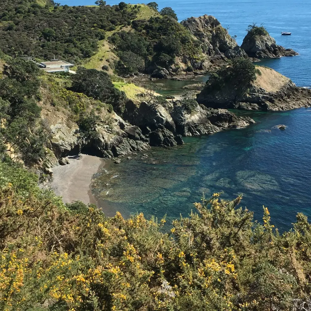 View over the coves and bays of Waiheke Island