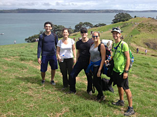 Walkers on Waiheke island