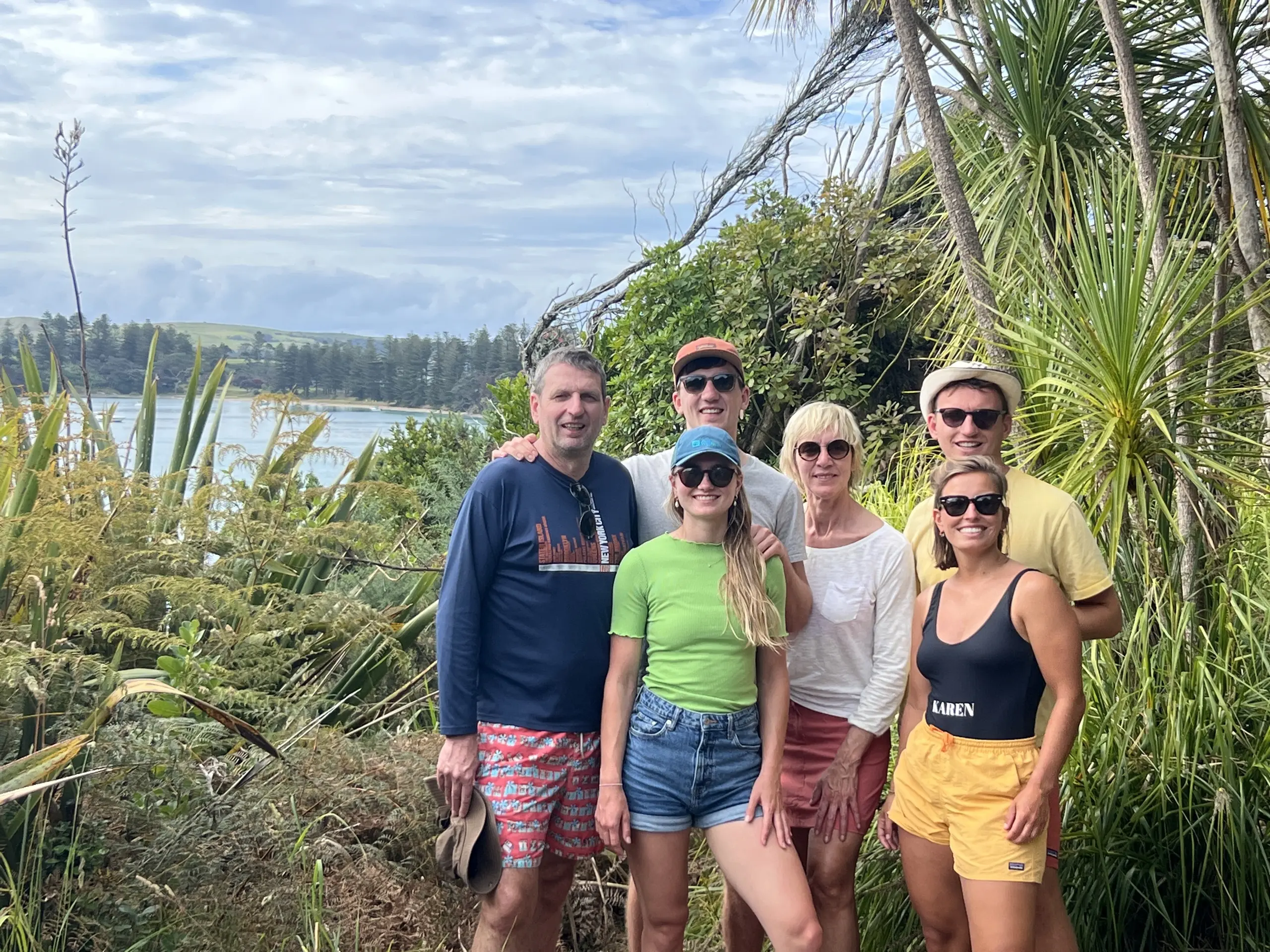 Group walking on Motuihe Island during one of Terra & Tide's Waiheke Island group eco adventures