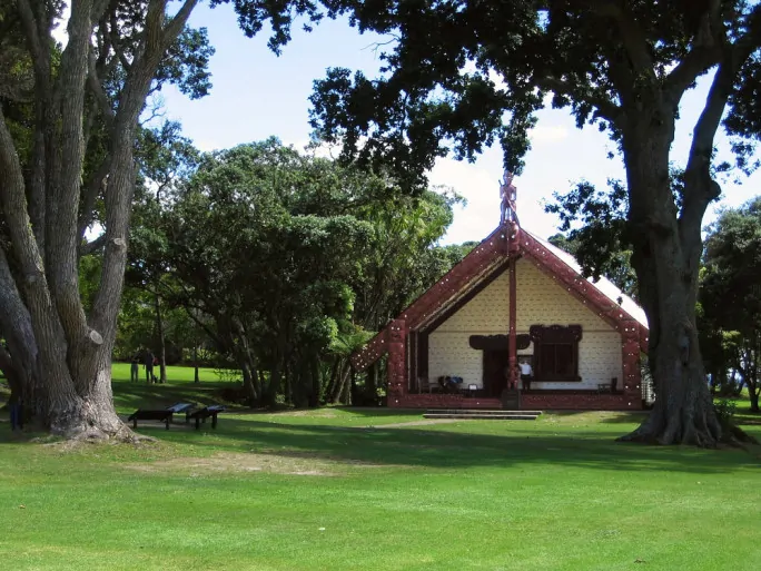 Te Whare Runanga, Waitangi Treaty Grounds, Bay of Islands, Aotearoa New Zealand