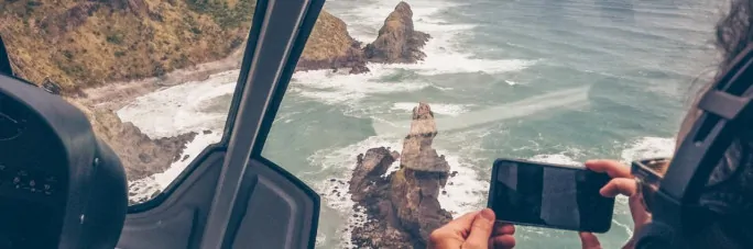 View From Helicopter over Northland Coast