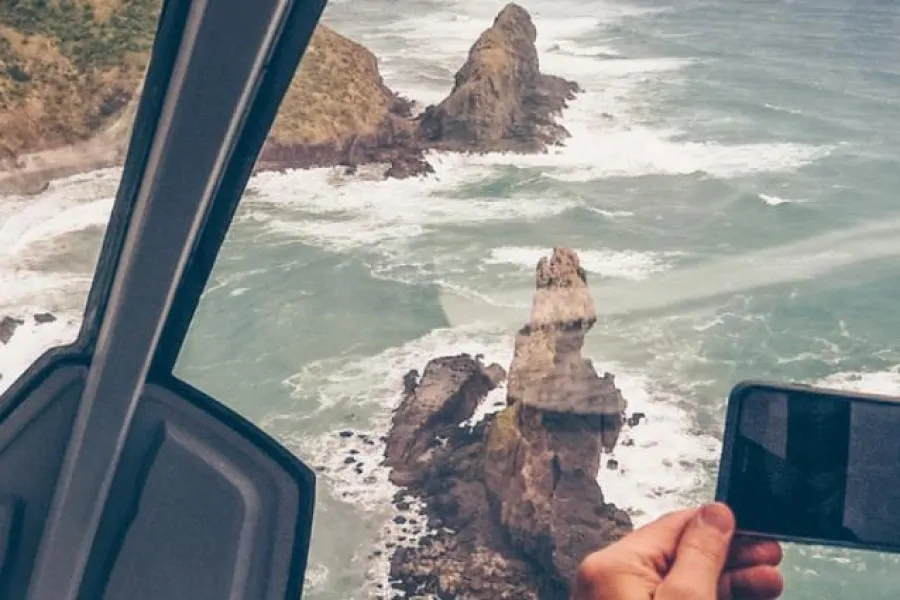 View From Helicopter over Northland Coast